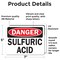 Signmission Sulfuric Acid Danger Sign, Vinyl Decal, 7in W x 5in L, 2PK OS-2PACK-DS-D-57-L-19474 - alternate 3